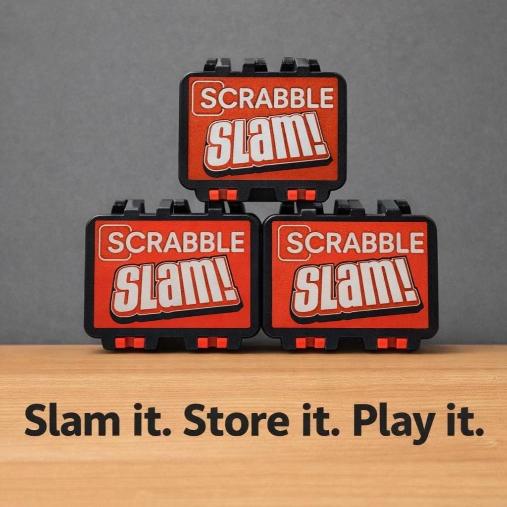 Scrabble Slam 3D Printed Storage Case – Compact Travel Organizer