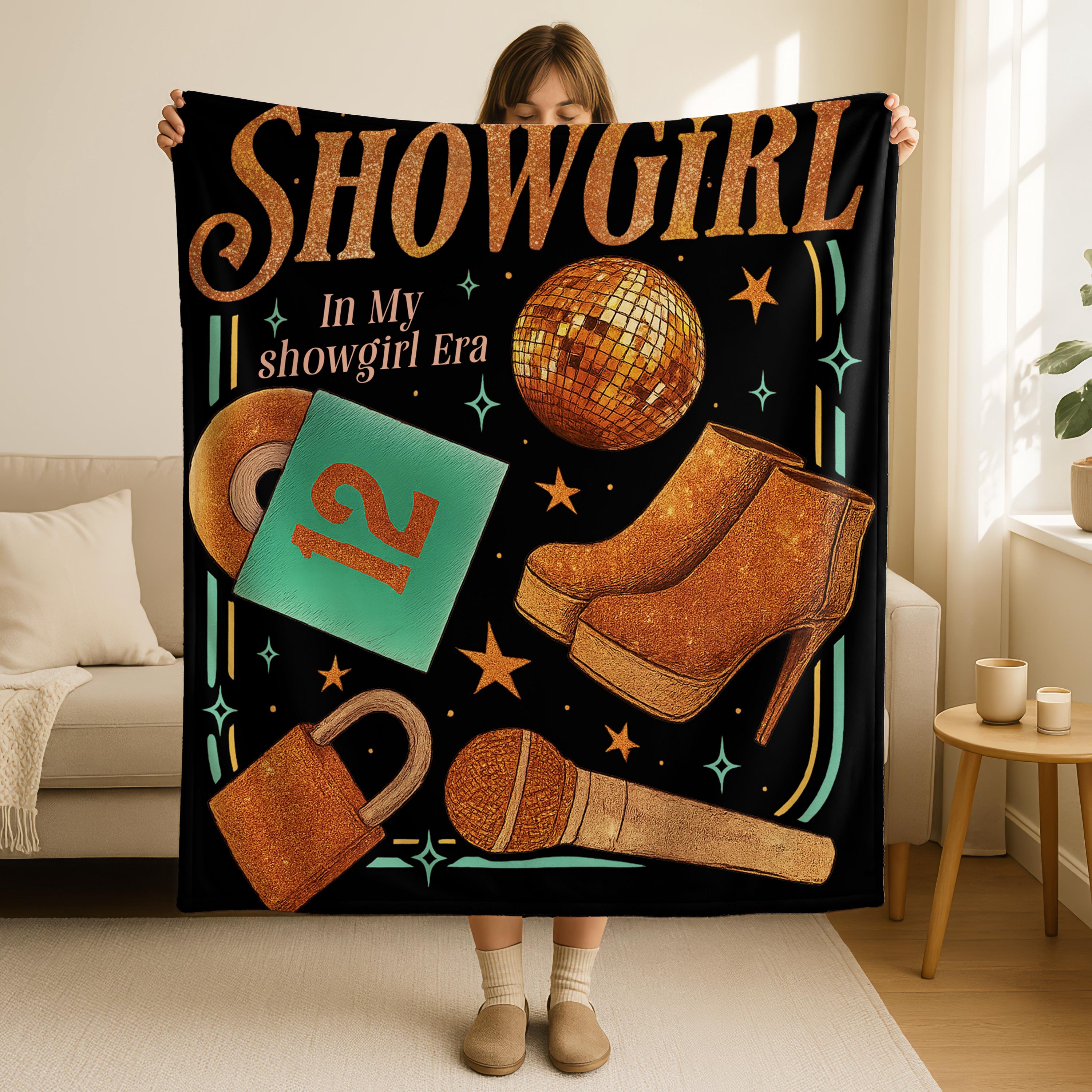 Showgirl Throw Blanket,Cozy Throw, Gift for Music Lovers, Movie Night Essential,Home Décor,Teenage Girl Christmas Gift,Show Girl Eras Throw