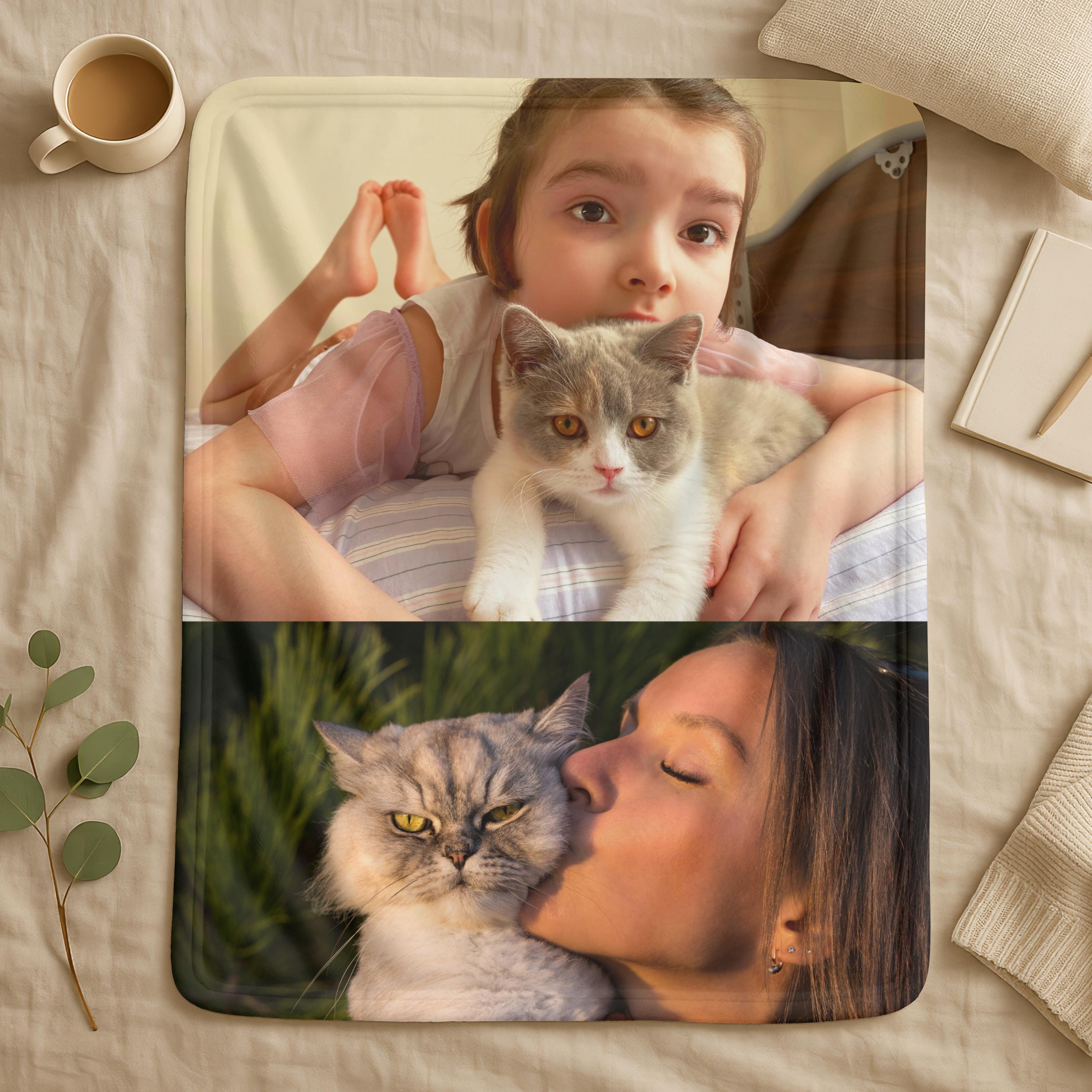 Customizable Photo Blanket, Family & Friends Custom Gifts, Special Memory Keepsake for Wedding, Custom Family Collage Photo Blanket Gifts