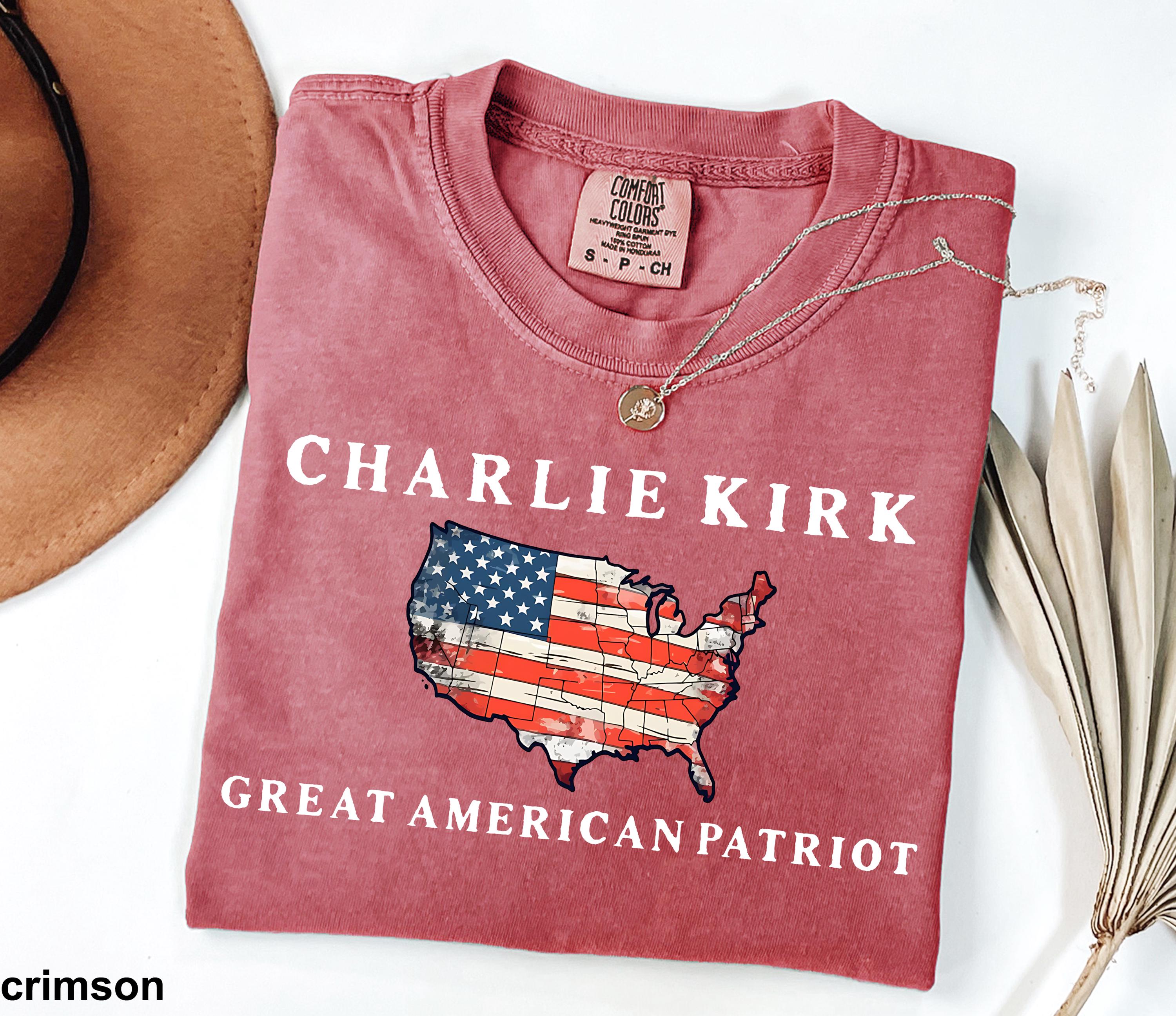 Comfort Colors® American Patriot Shirt,Justice for Charlie Kirk Shirt,Pray For Charlie Kirk,Charlie Kirk Assassination Shirt,Faith-Based Tee