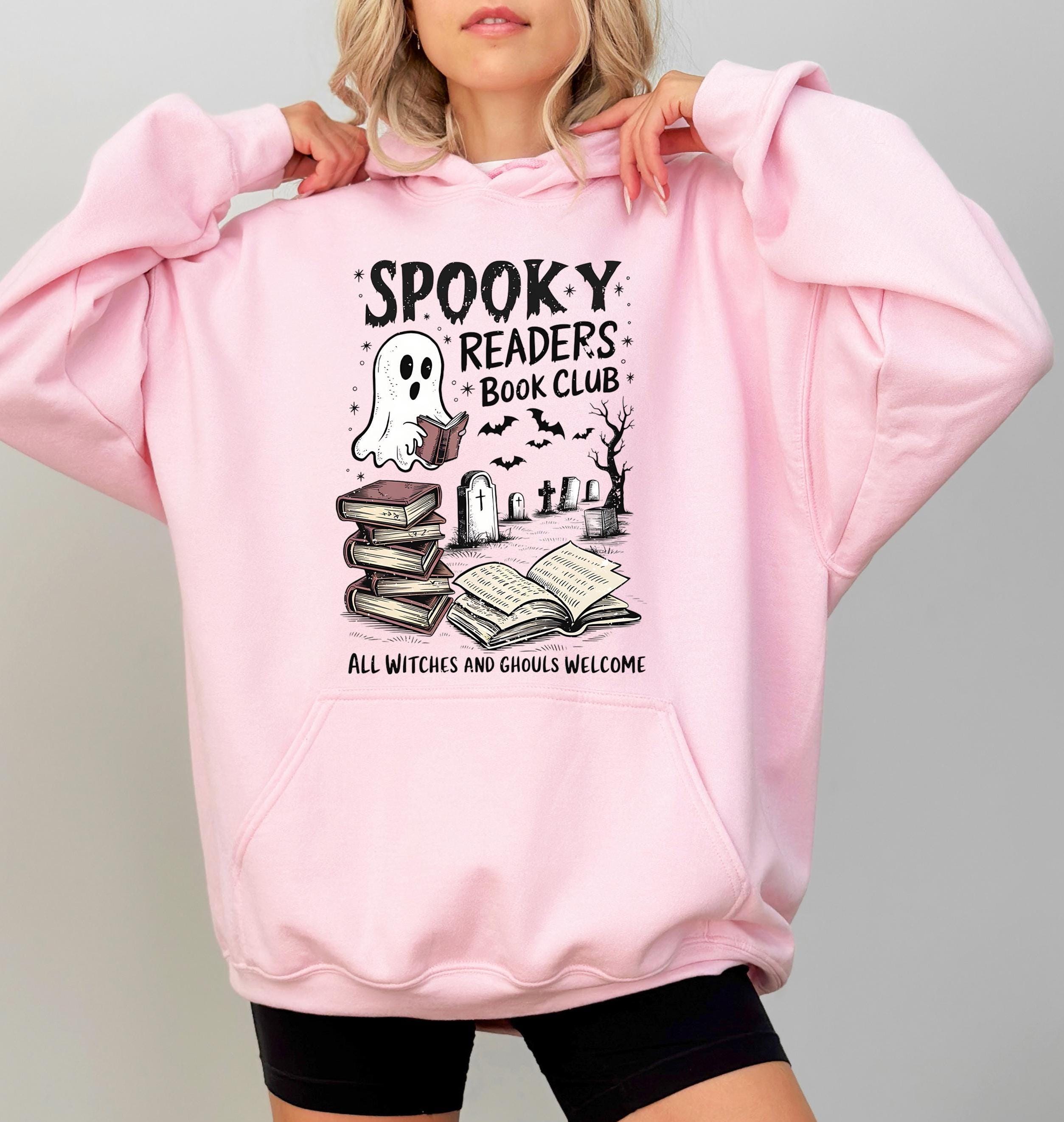 Spooky Readers Book Club Hoodie, Witch Halloween Bookish Sweatshirt, Spooky Season Teacher Gift, Spooky Reader Hoodie,Pullover for Bookworms