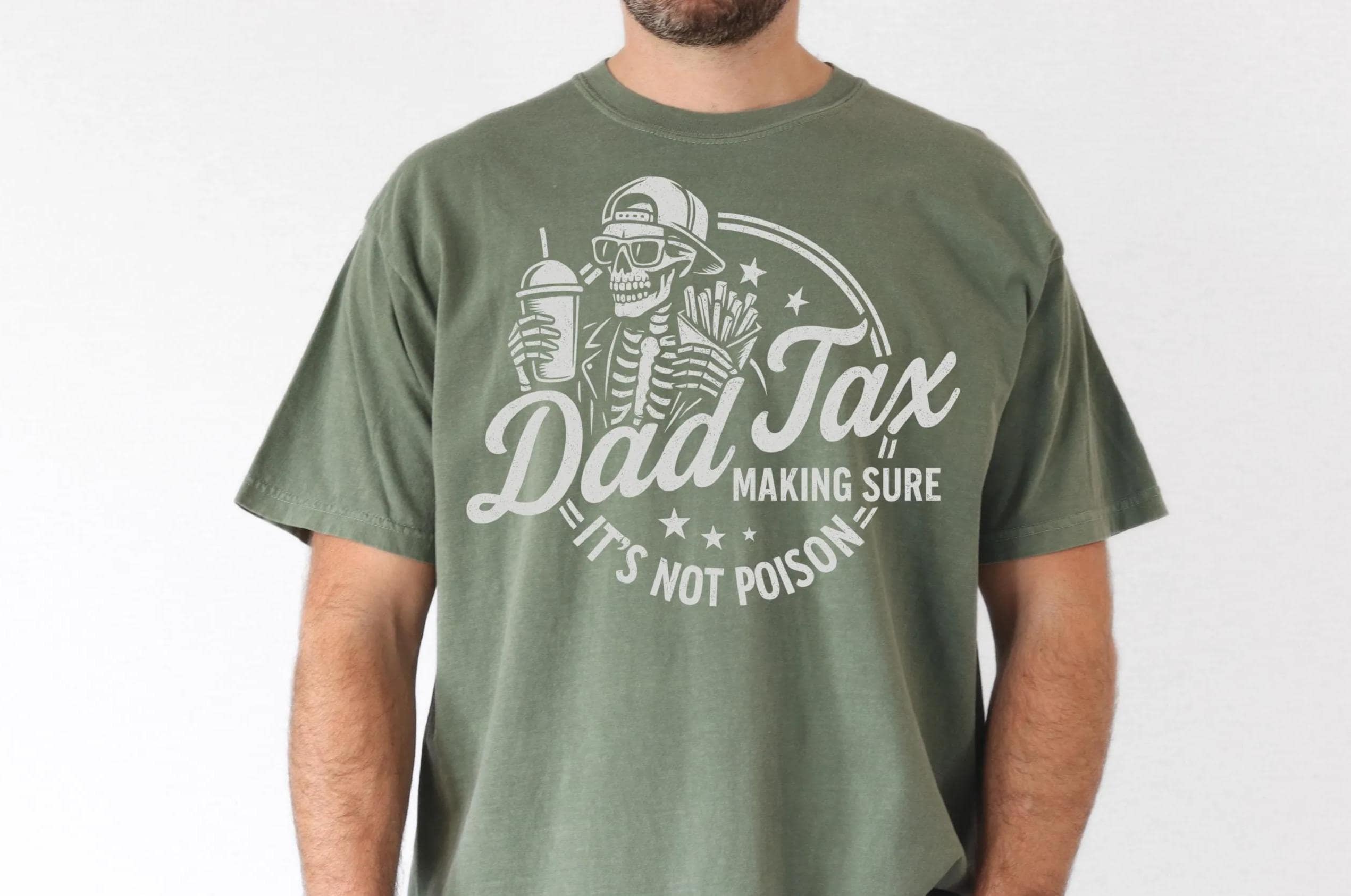 Comfort Colors® Dad Tax T-Shirt, Dad Tax Making Sure Its Not Poison Shirt, Funny Dad Gift, New Dad Shirt, Dad Gifts, Skeleton Dad T-Shirt