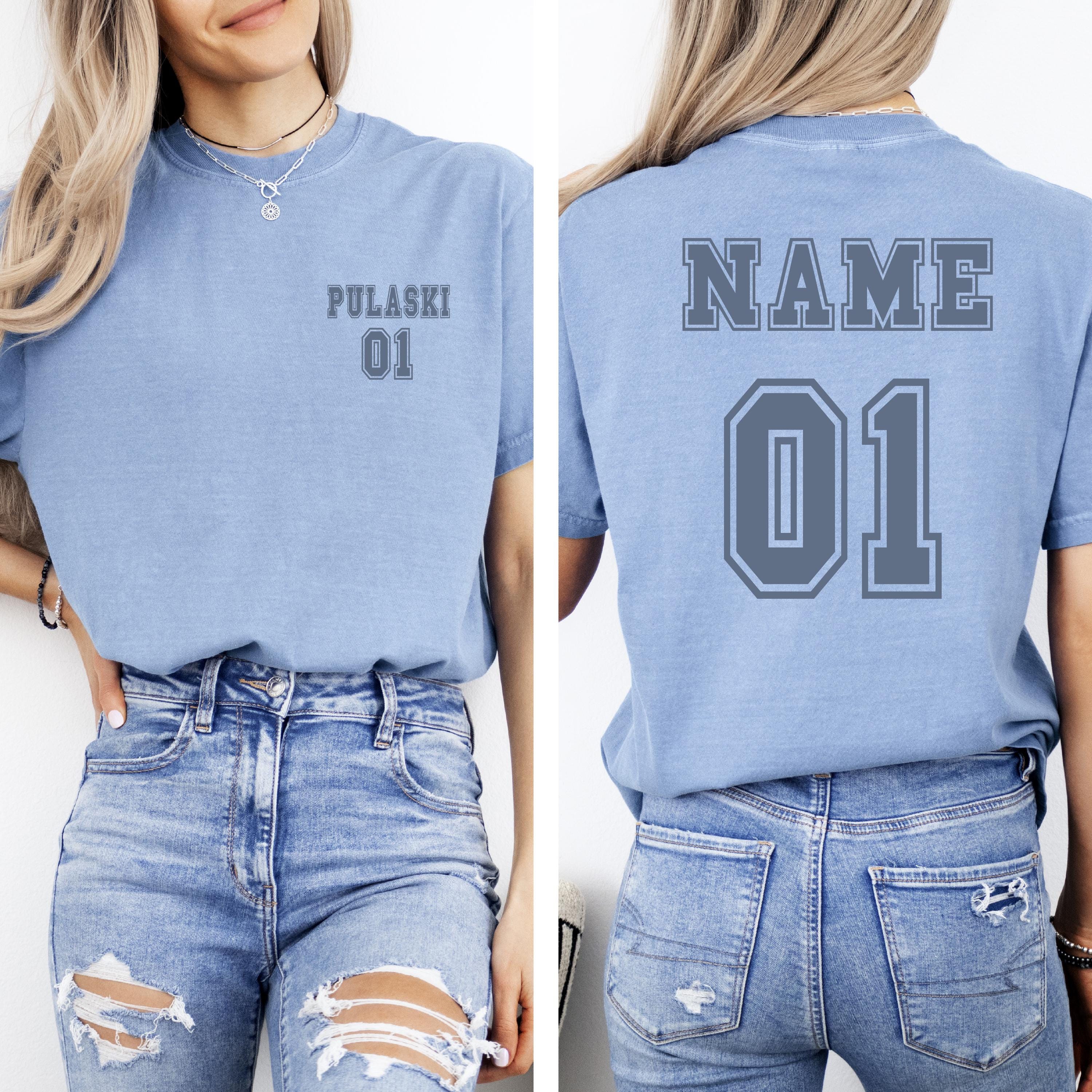 Comfort Colors Washed Denim Custom Team Shirts
