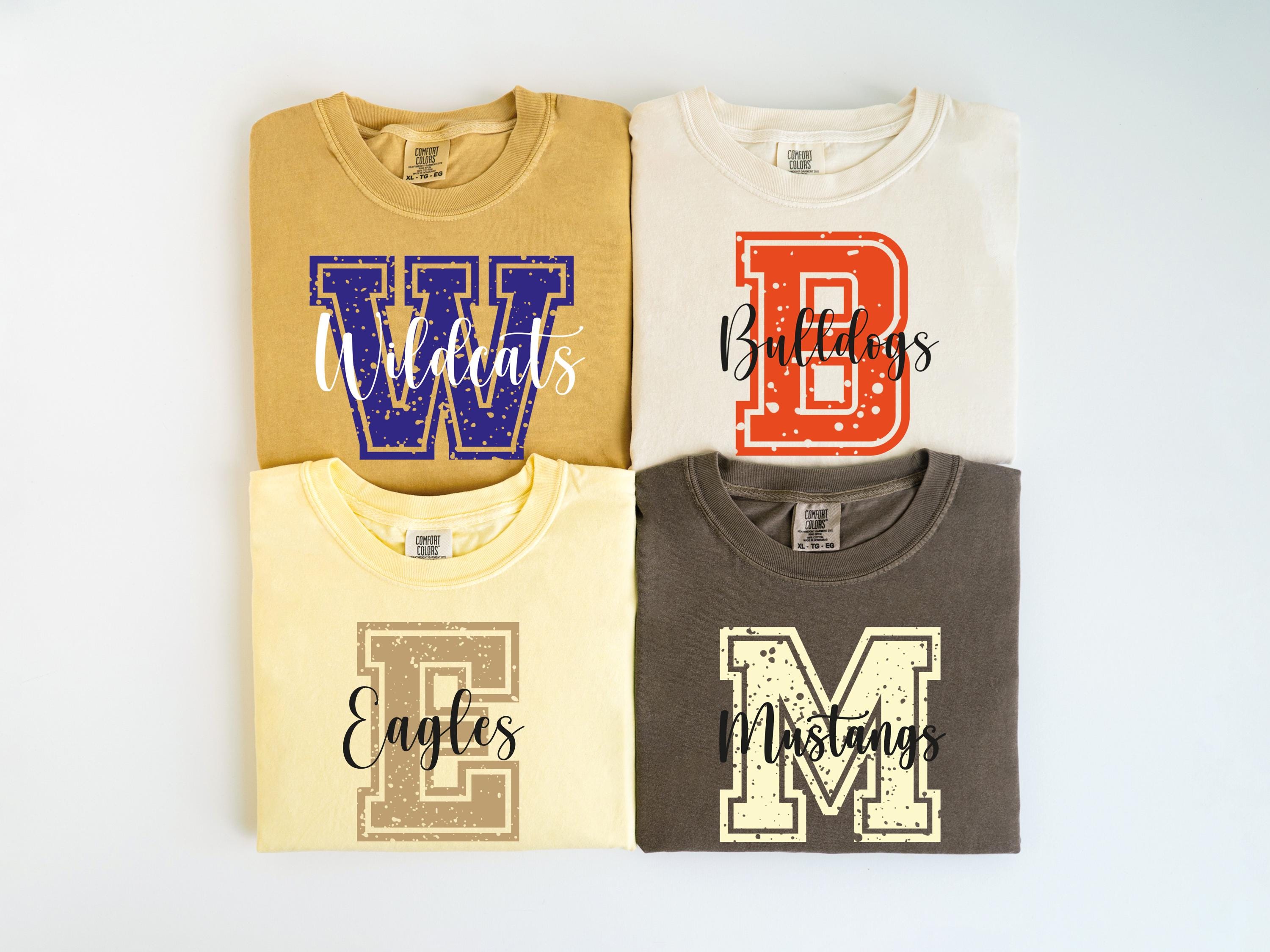 Custom Favorite Team Shirt, School Logo Shirt, Name College Football Baseball Softball Tee, Team Mascot Shirt, Personalized Team Name Gifts