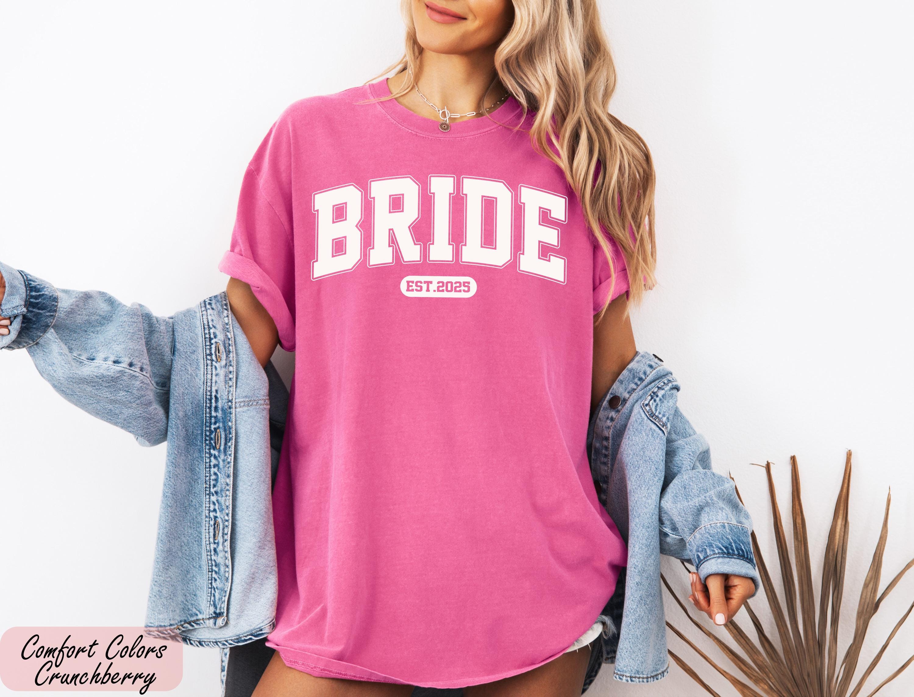 Comfort Colors Bride Est Year Shirt, Newly Engaged Shirt, Bride To Be Shirt, Bridal Shower Shirt, Engagement Mrs. Shirt, Future Mrs Shirt