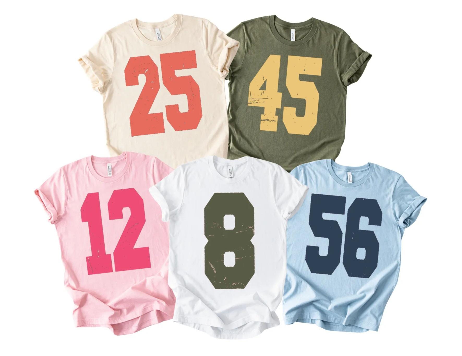 Comfort Colors Custom Football Number Shirt, Game Day Number Shirt, Custom Number Shirt, Personalized Sports Number Tee, Sports Number Tee