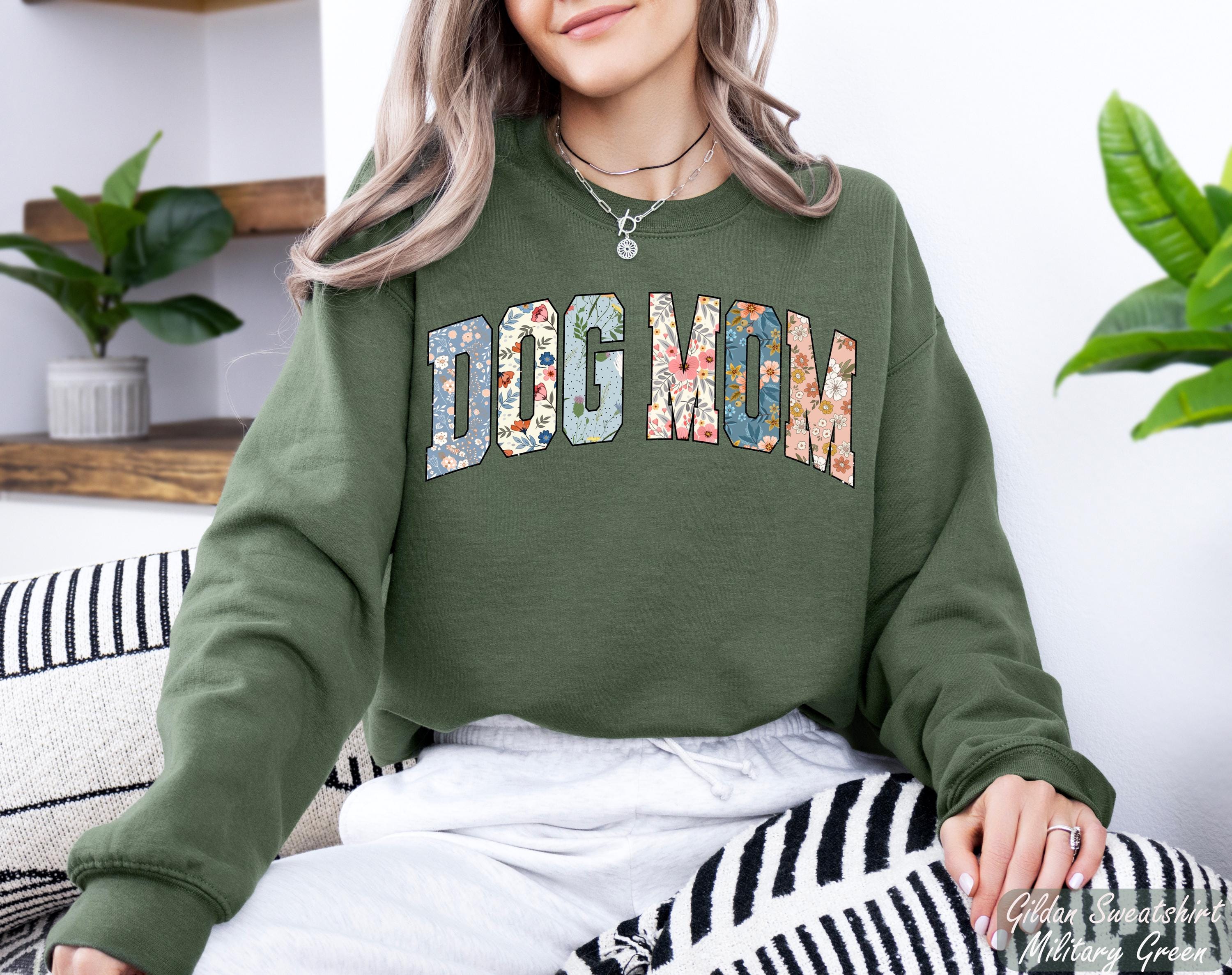 Floral Dog Mom Sweatshirt, Dog Owner Gift, Dog Mom Gift, Dog Lover Sweatshirt, Dog Mama Sweatshirt, Floral Dog Mom Birthday Gift For Her