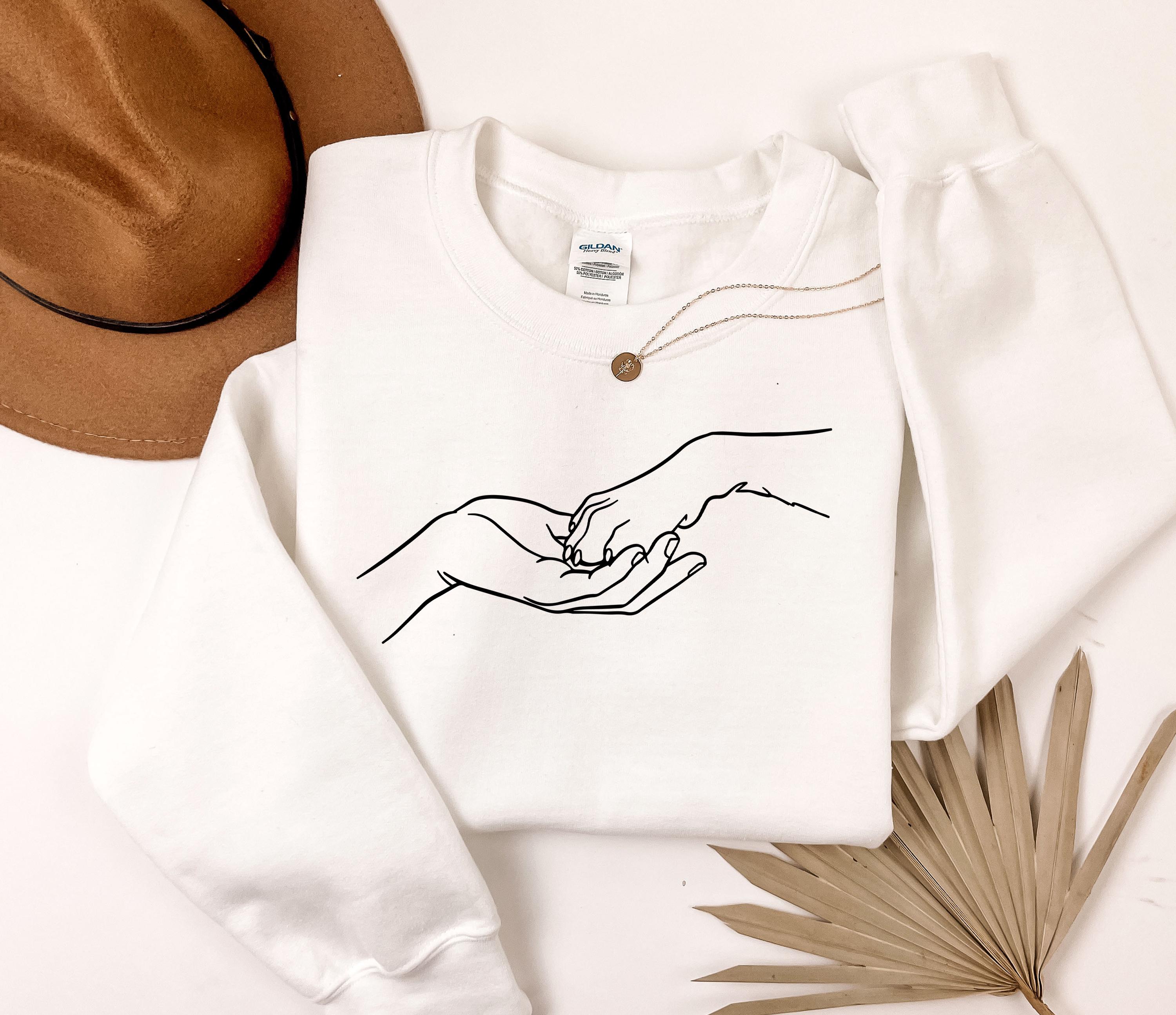 Dog Paw and Human Hand Sweatshirt,Dog Lover High Five Sweater,Dog Mom Sweatshirt, Dog Dad Funny Gift,Dog Paw Animal Lover Sweater,Pet Owner