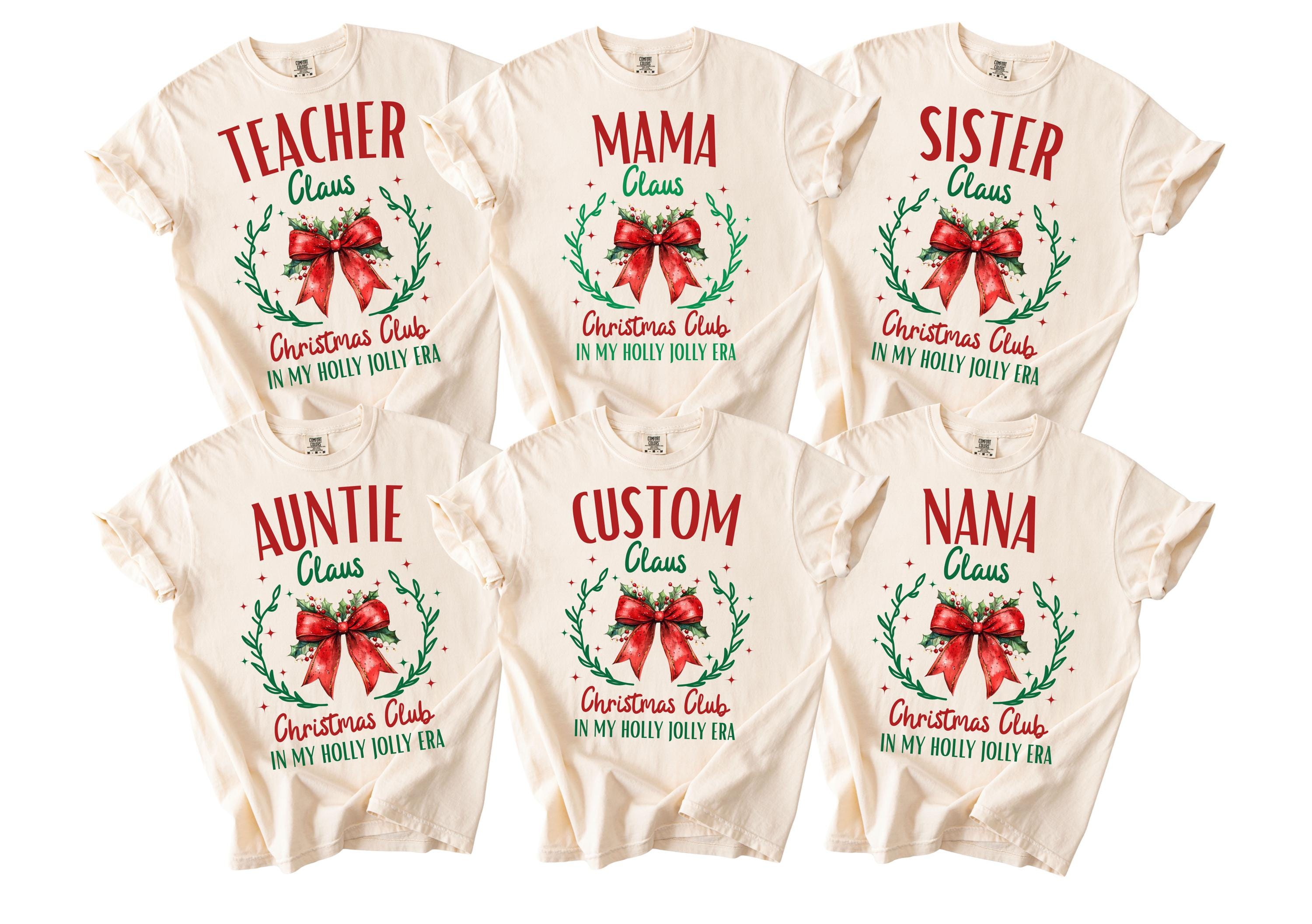 Custom Christmas Club Shirt, Coquette Holiday Tee, Christmas Coquette Shirt, Aesthetic Group Christmas Shirt, In My Holly Jolly Era Shirt