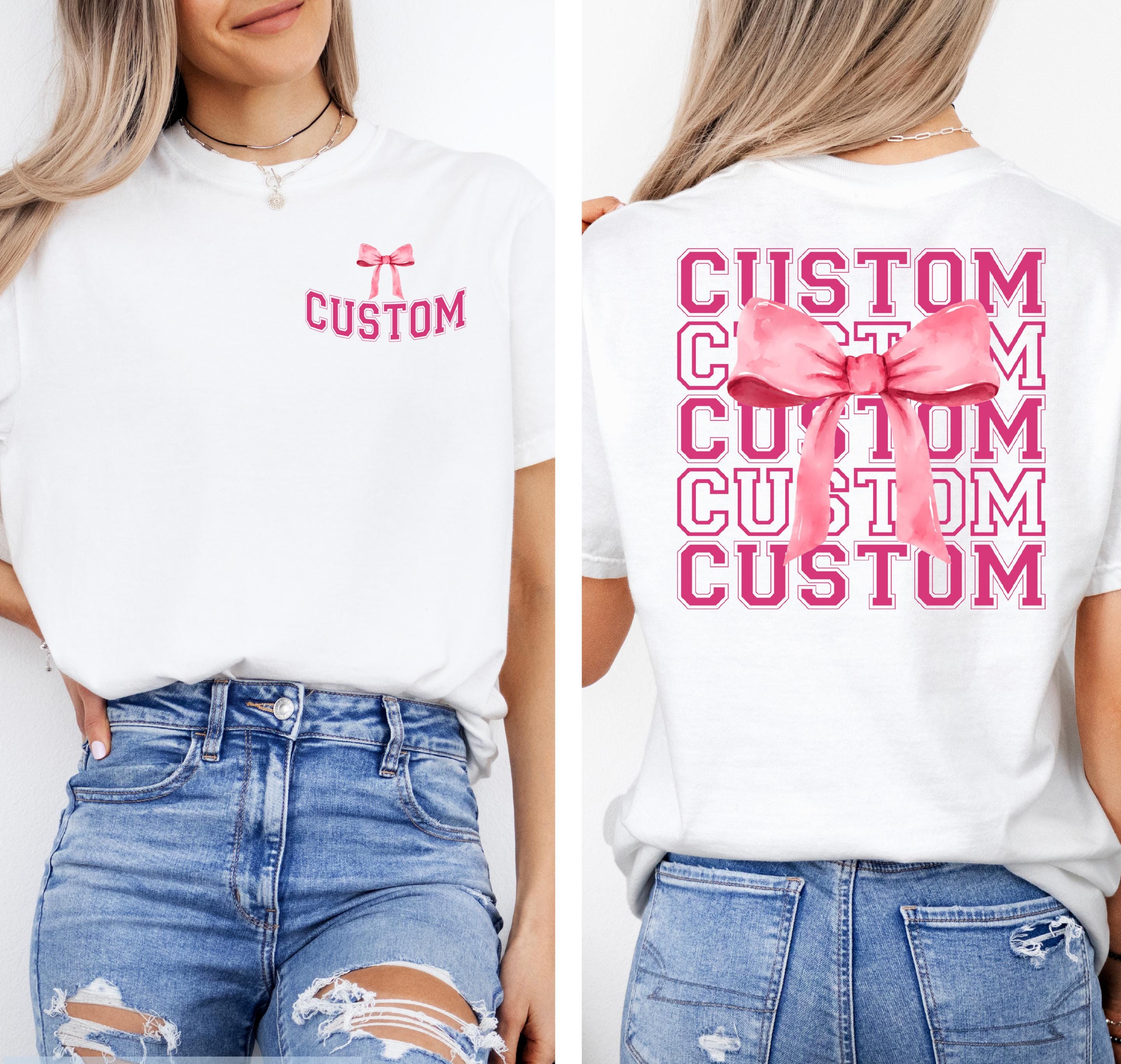 Comfort Colors Custom Team Mascot Shirt, Ribbon School Team Shirt, Create Your Own Shirt, Cute Custom TeeSchool Spirit Shirt, Game Day Tee