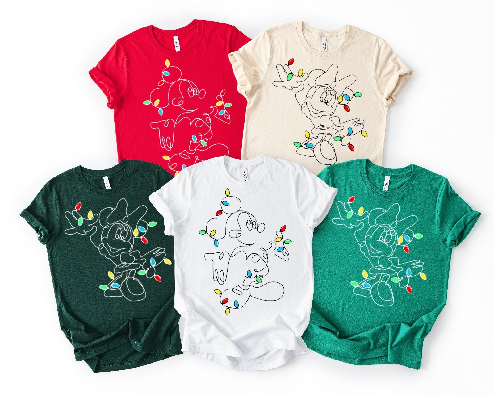 Mickey Mouse Christmas Shirt, Disney Christmas Lights Shirt, Minnie Mouse Xmas Shirt, Very Merry Xmas Holiday Shirt, Disneyland Couple Tee