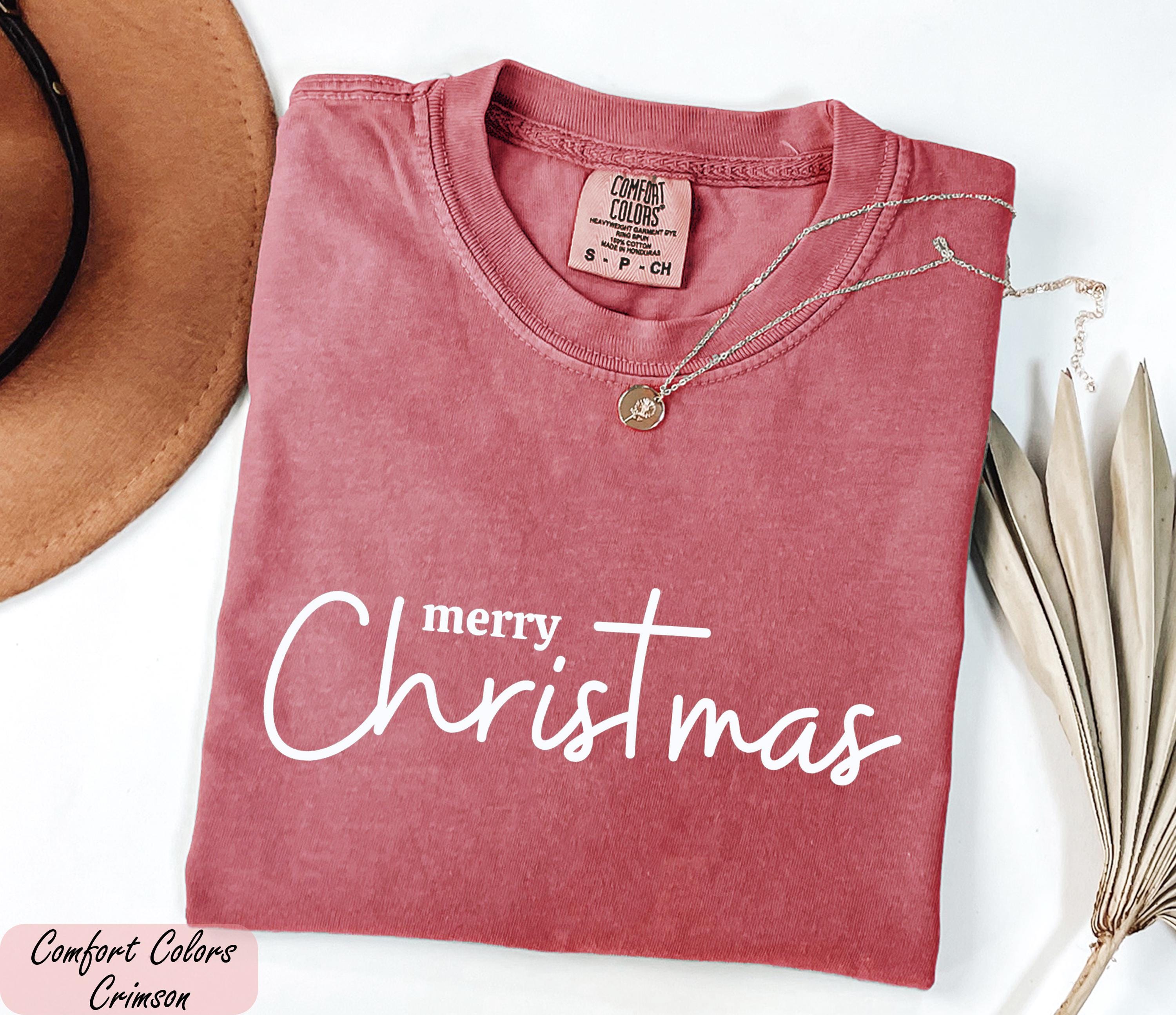Christian Holiday T-Shirt: Merry Christmas Cross - Soft Vintage Feel