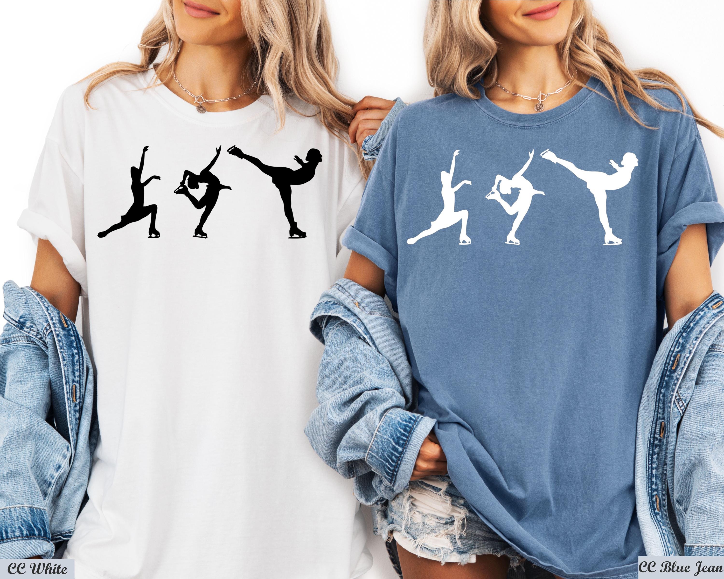 Aesthetic Ice Skating Shirt,Women's Figure Skating Tee,Cute Ice Skating Gift,Cute Winter Skating Shirt for Ice Lovers,Skating Graphic Tee,