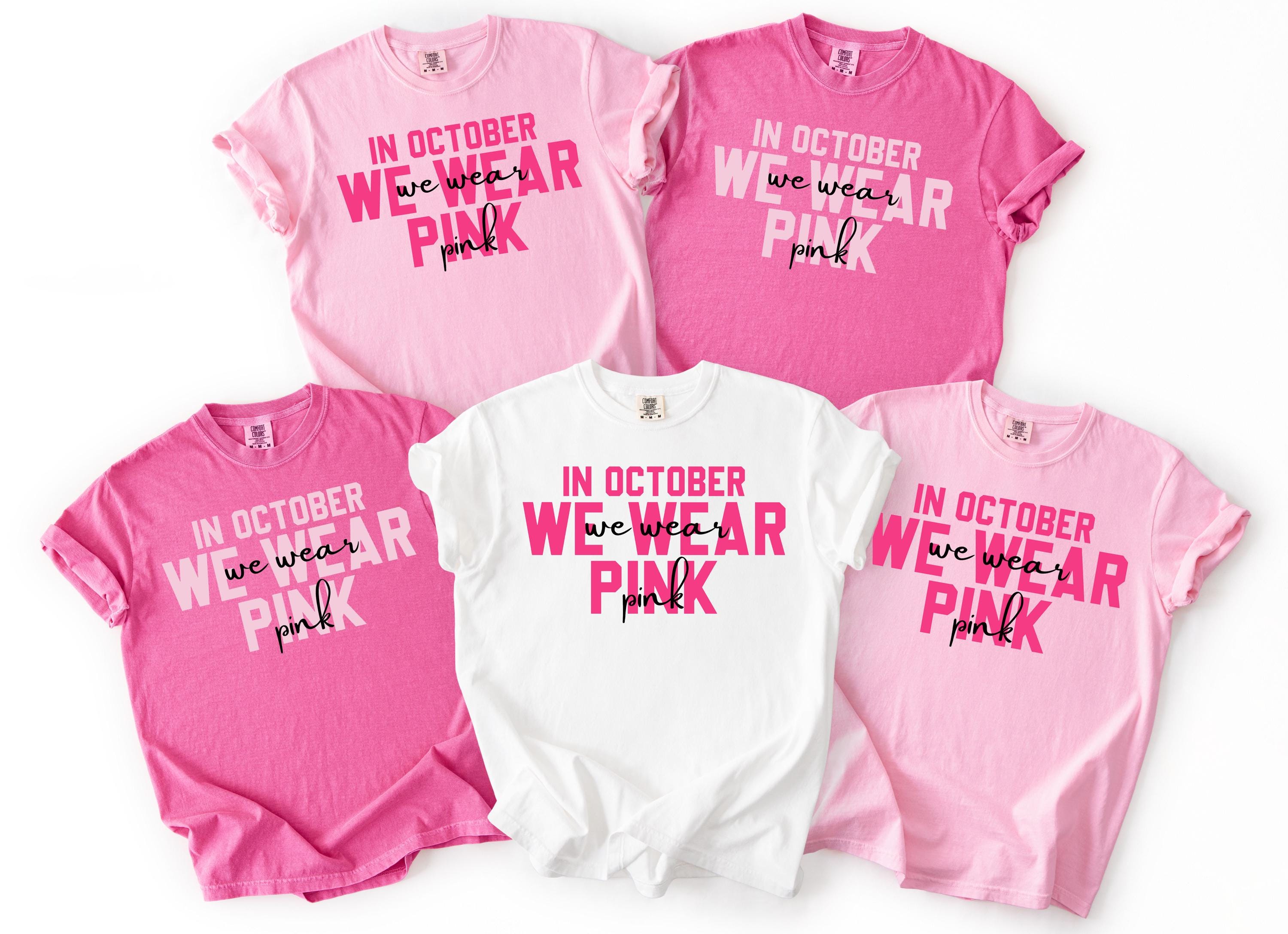 Comfort Colors® In October We Wear Pink Shirt, Breast Cancer Awareness Tee, Team Cancer Shirt, Support Breast Cancer Shirt, Fundraiser Tee