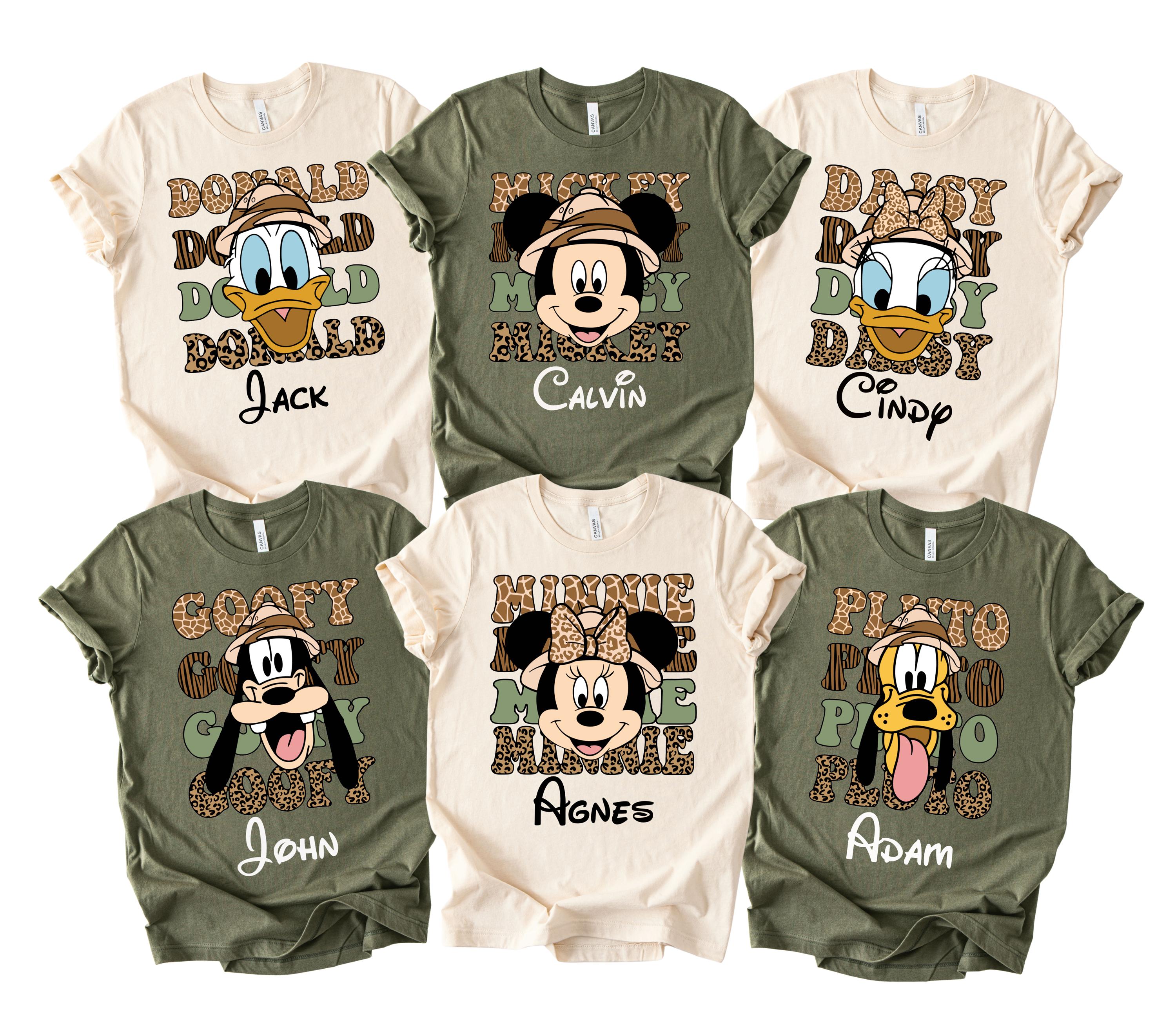 Personalized Disney Animal Kingdom Family Shirt with Names, Mickey and Friends Safari Tees, Personalized Disney Mickey Safari 2025 Tee,